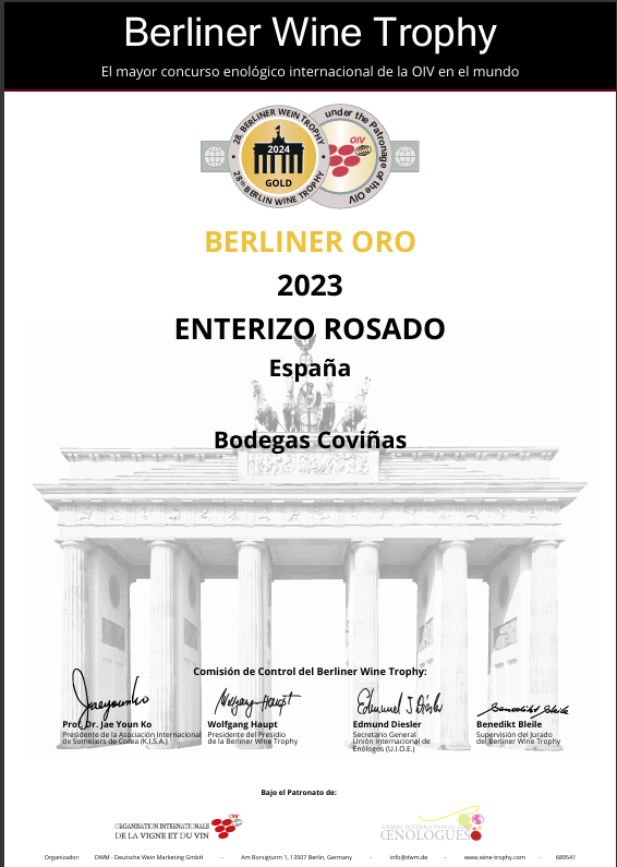 Berliner Wine Trophy Oro 2023 – Enterizo Rosado